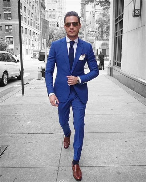 light brown shoes with blue suit|blue suit shoes combination.